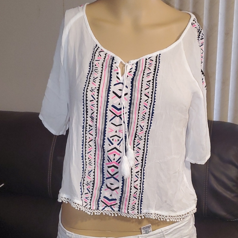Aeropostale summer cold shoulder top size xs - Picture 1 of 4